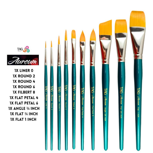 TAG | Face Painting Brushes - AUREUM Premium 10 Piece Brush Set