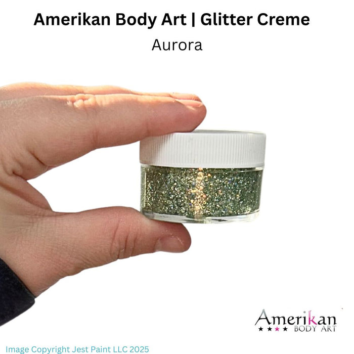 Amerikan Body Art | Fine Glitter Creme - New Formula - AURORA ( Green ) - .05oz