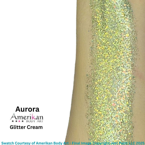 Amerikan Body Art | Fine Glitter Creme - New Formula - AURORA ( Green ) - .05oz