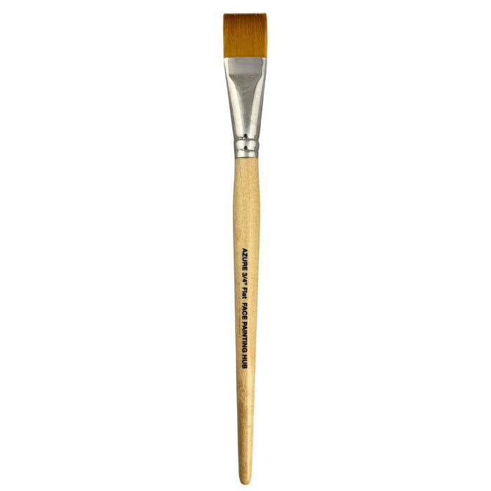 Face Painting Hub  | Face Painting Brush - Azure - 3/4" Flat