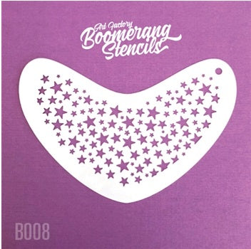 Art Factory | Boomerang Face Painting Stencil - Stars (B008)