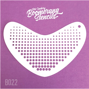 Art Factory | Boomerang Face Painting Stencil - Halftone Dots (B022)