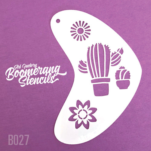 Art Factory - Boomerang Face Painting Stencil - Cactus (B027)