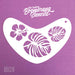 Art Factory - Boomerang Face Painting Stencil - Tropical Flower and Leaves (B028)