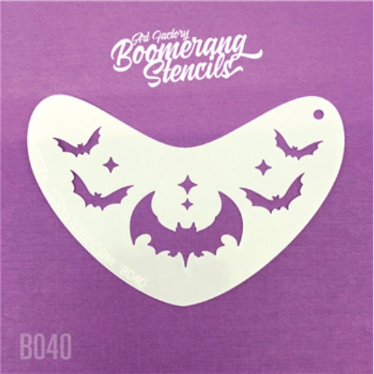 Art Factory | Boomerang Face Painting Stencil - Bat Crown (B040)