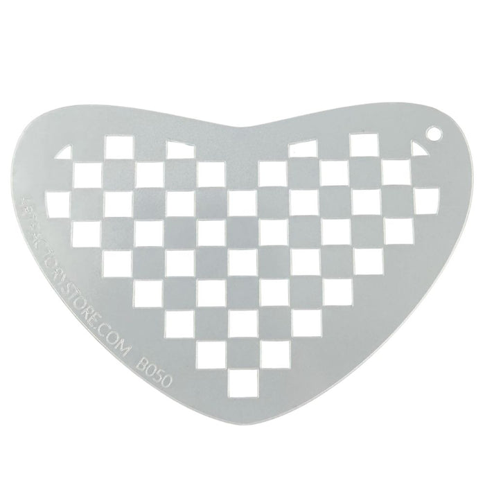 Art Factory | Boomerang Face Painting Stencil - Checkerboard (BO50)