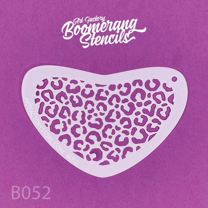 Art Factory | Boomerang Face Painting Stencil - Cheetah Print (B052)