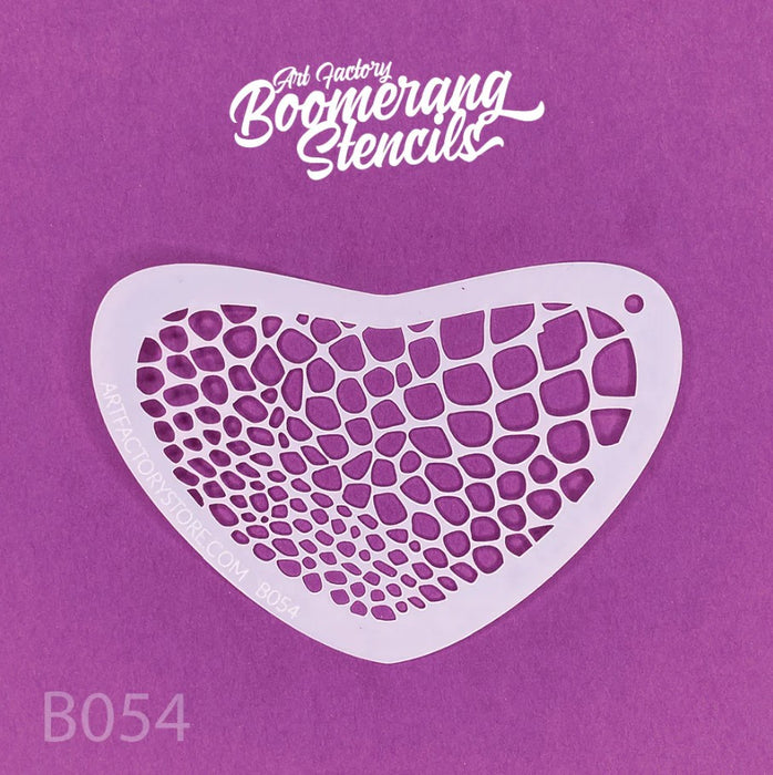 Art Factory | Boomerang Face Painting Stencil - Snake Skin (BO54)