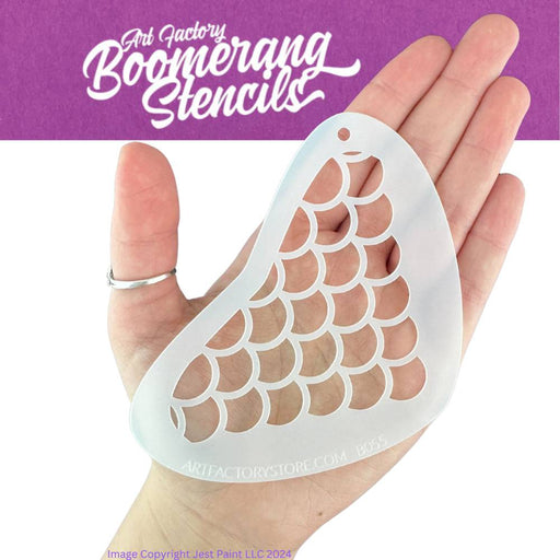 Art Factory | Boomerang Face Painting Stencil - Large Scales (B055)