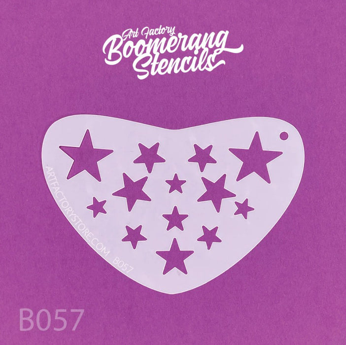 Art Factory | Boomerang Face Painting Stencil - LARGE Stars (B057)