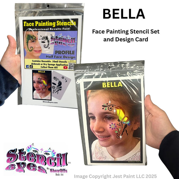 Stencil Eyes / Profiles - Face Painting Stencil - BELLA - One Size Fits Most
