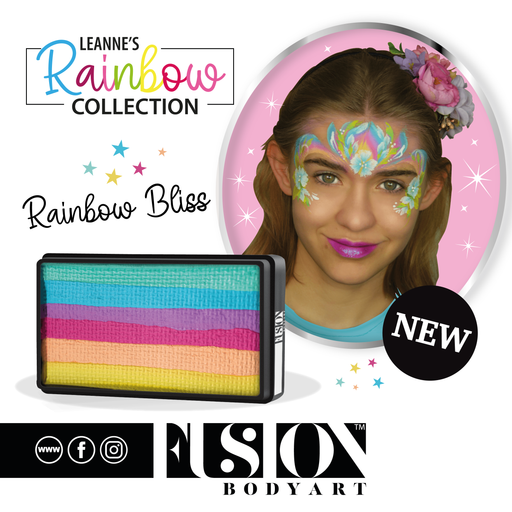 Fusion Body Art Face Paint - Split Cake | Rainbow Bliss  by Leanne Courtney 30gr
