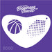 Art Factory - Boomerang Face Painting Stencil - Basketball (B060)