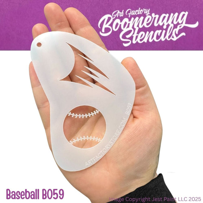 Art Factory - Boomerang Face Painting Stencil - Baseball (B059)