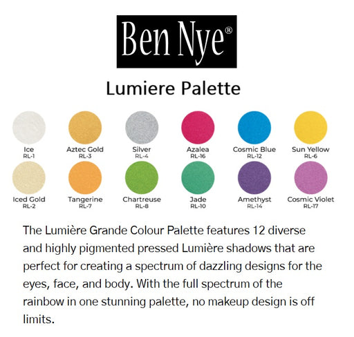 Ben Nye |  (LUK-12)  Lumiere Grande Colour 12 Color Powder Palette