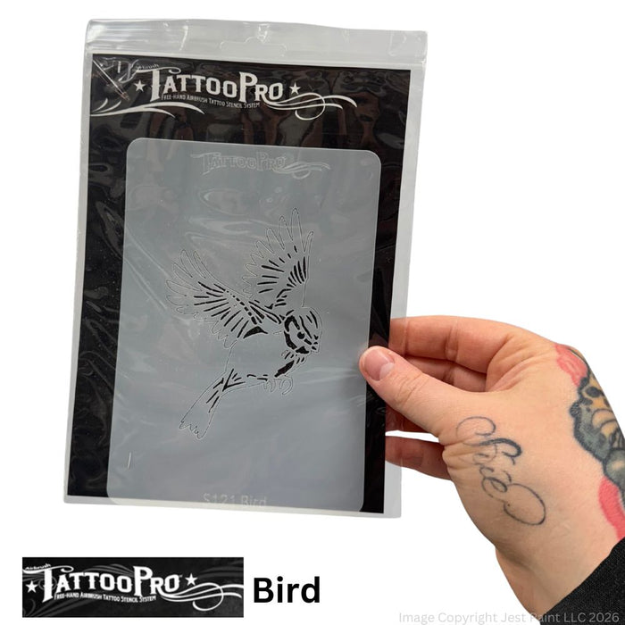 Tattoo Pro  | Body Painting Stencil - SINGLES Bird - S121