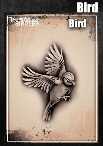 Tattoo Pro  | Body Painting Stencil - SINGLES Bird - S121