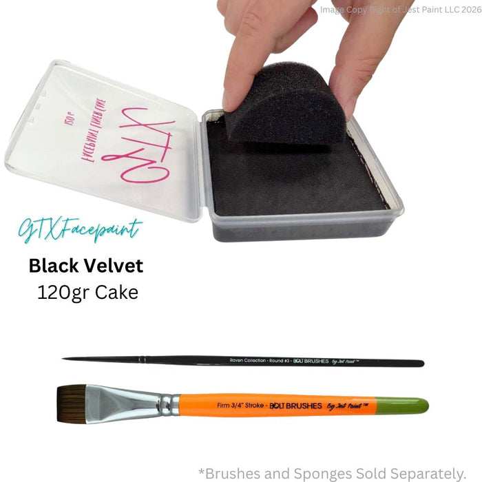 GTX Face Paint | Face Paint Liner Cake - Reg Black Velvet  120gr