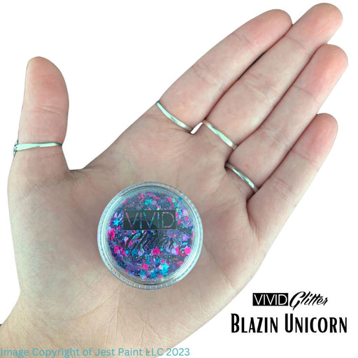 VIVID Glitter | LOOSE Chunky Hair and Body Glitter - Blazin Unicorn (7.5gr)
