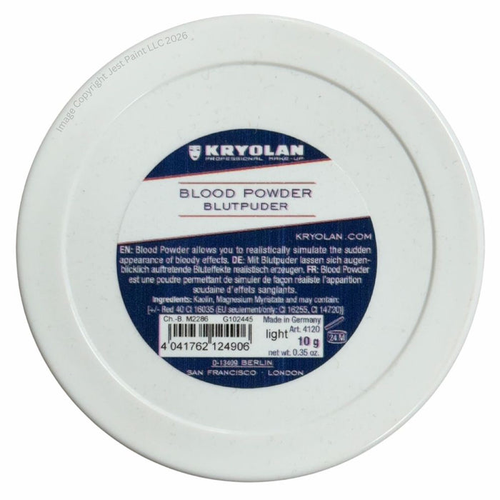 Kryolan | Fake Blood - BLOOD POWDER (light) - 10 gram