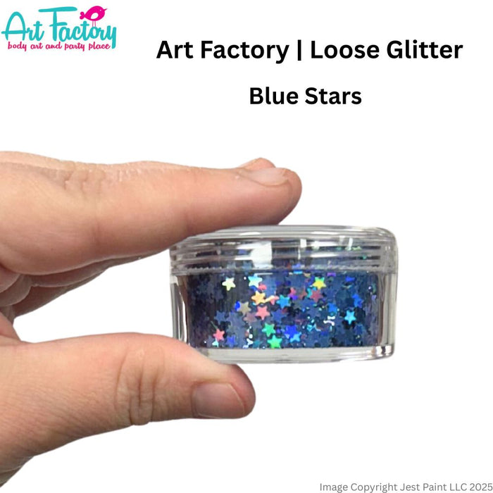 Art Factory | Loose Chunky Glitter - Blue Stars (30ml jar)