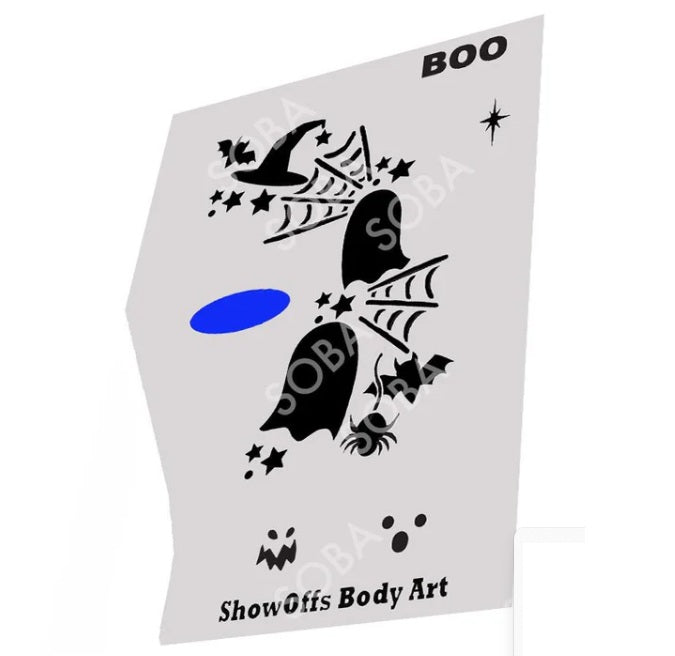 Stencil Eyes / Profiles - Face Painting Stencil - BOO