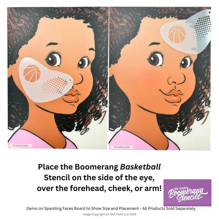 Art Factory - Boomerang Face Painting Stencil - Basketball (B060)