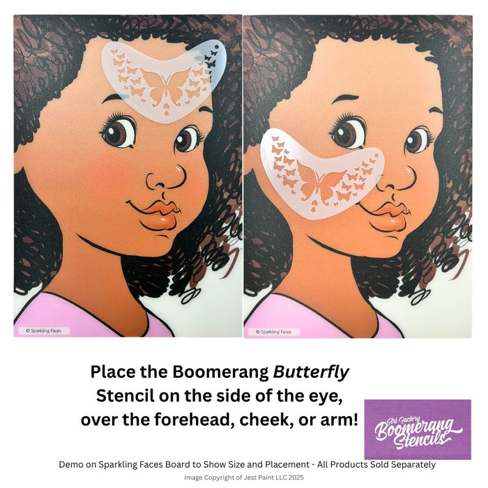 Art Factory | Boomerang Face Painting Stencil - Butterfly (B030)