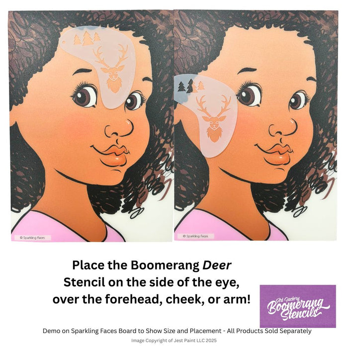 Art Factory | Boomerang Face Painting Stencil - Deer (B007)