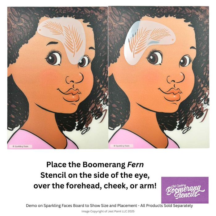 Art Factory - Boomerang Face Painting Stencil - Fern (B026)