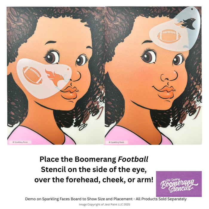 Art Factory - Boomerang Face Painting Stencil - Football (B061)