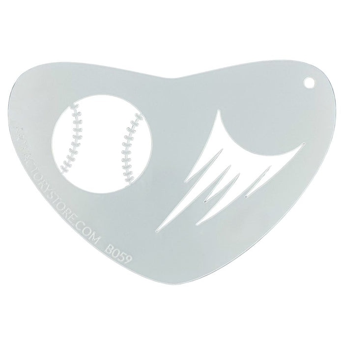 Art Factory - Boomerang Face Painting Stencil - Baseball (B059)