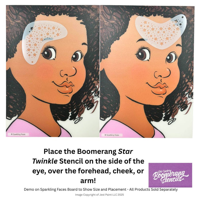 Art Factory | Boomerang Face Painting Stencil - Star Twinkle (B005)