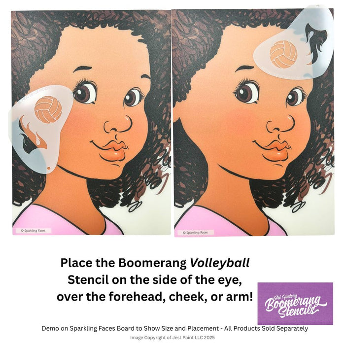 Art Factory - Boomerang Face Painting Stencil - Volleyball (B063)