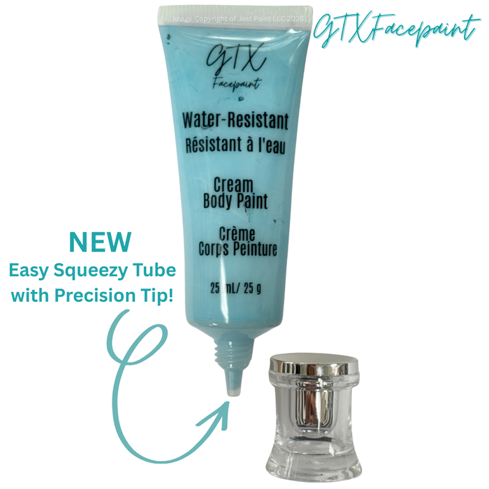 GTX Face Paint | Silicone Based Water Resistant Cream - Bootcut Blue - 25ml Easy Squeezy Tube