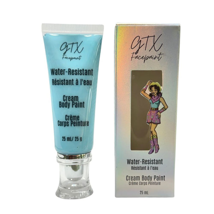 GTX Face Paint | Silicone Based Water Resistant Cream - Bootcut Blue - 25ml Pump Bottle Easy Squeezy Tube