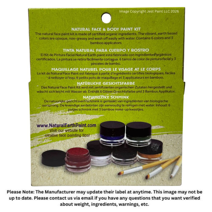 Natural Earth Paint | Natural Face Paint - 6 Color Kit