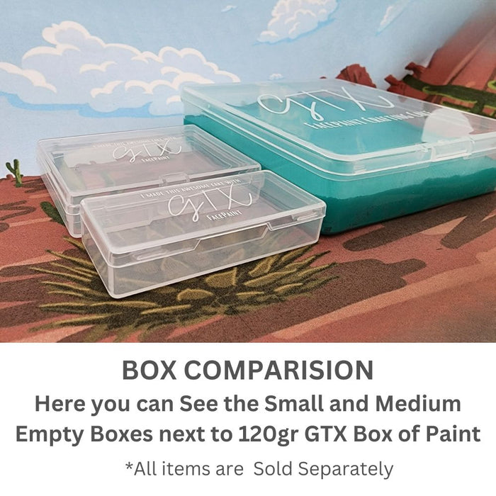 GTX Facepaint | Crafting Cake -  Clear Empty Case with Hinged Lid - Medium Split Cake Box