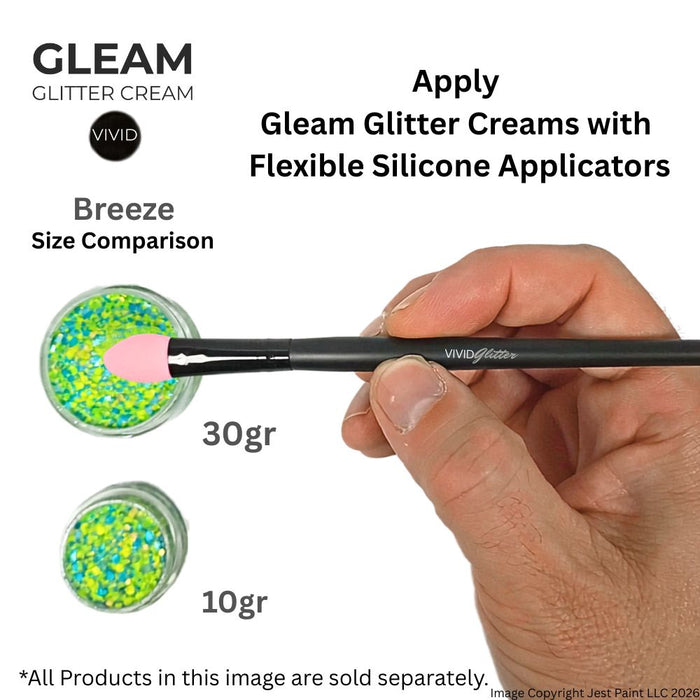 VIVID Glitter |  GLEAM Glitter Cream | Large UV BREEZE (30gr)
