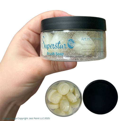 SUPERSTAR | Brush Soap -  (Lemon Scent) ROSES - 15 x 4gr