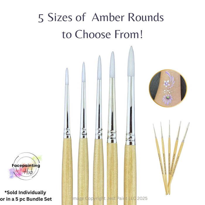 Face Painting Hub  | Face Painting Brush - Amber Round #6