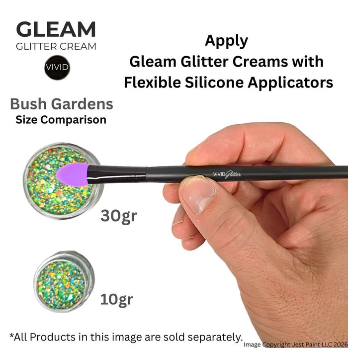 VIVID Glitter |  GLEAM Glitter Cream | Small BUSH GARDENS (10gr)