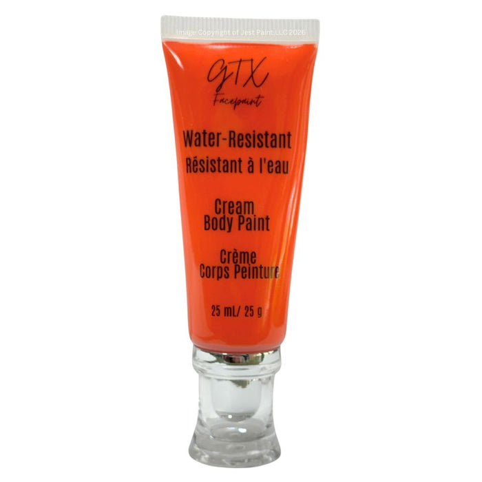 GTX Face Paint | Silicone Based Water Resistant Cream - Butternut Squash Orange -  25ml Easy Squeezy Tube
