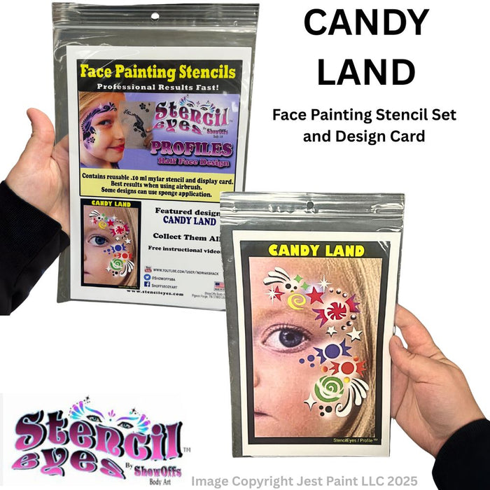 Stencil Eyes / Profiles - Face Painting Stencil - Candy Land