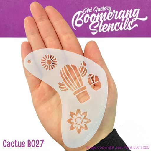 Art Factory - Boomerang Face Painting Stencil - Cactus (B027)