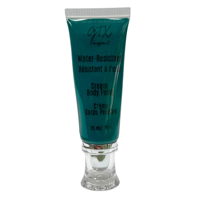GTX Face Paint | Silicone Based Water Resistant Cream -  Cactus Mojito (Deep Turquoise)  -  25ml Easy Squeezy Tube