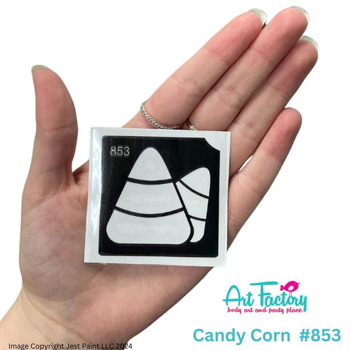 Art Factory | Glitter Tattoo Stencil - (853) Candy Corn - 5 Pack -  #38