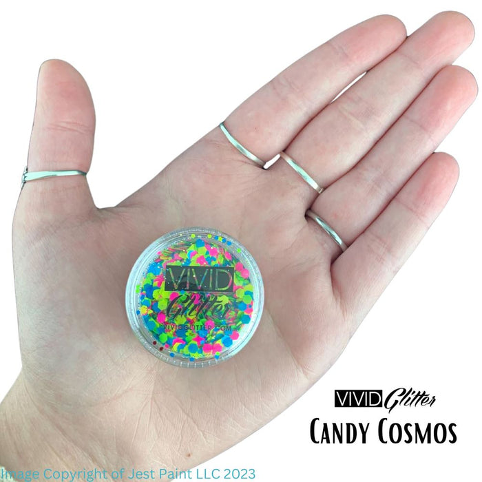 VIVID Glitter | LOOSE Chunky Hair and Body Glitter - UV Candy Cosmos (7.5gr)