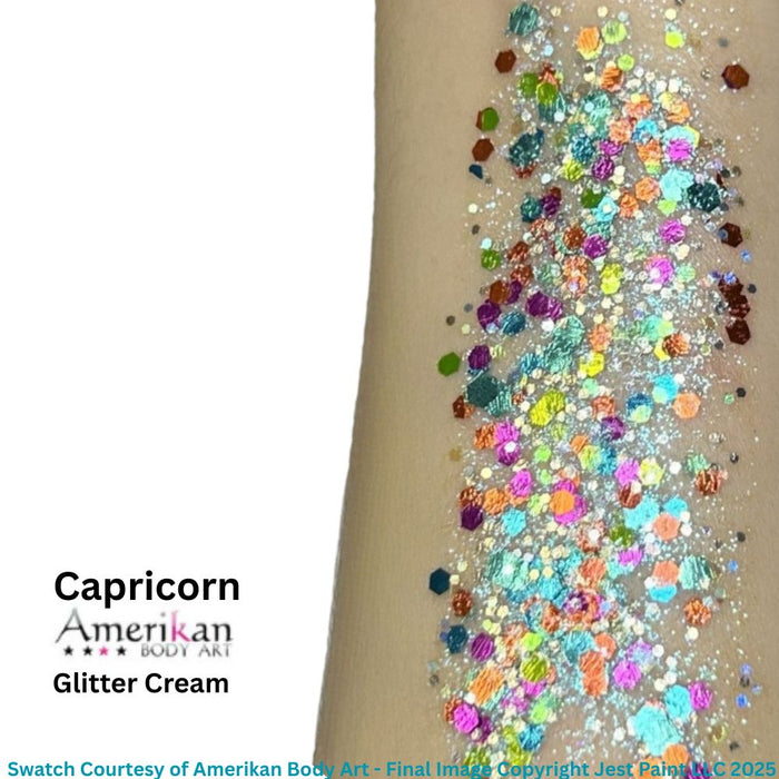Amerikan Body Art | CHUNKY Glitter Cremes - New Formula - CAPRICORN - .5oz