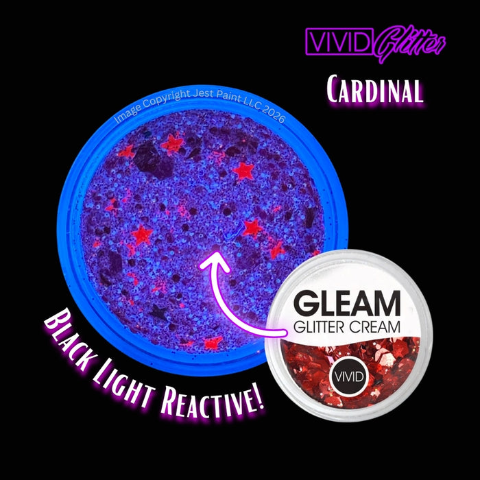 VIVID Glitter |  GLEAM Glitter Cream | Small CARDINAL (10gr)